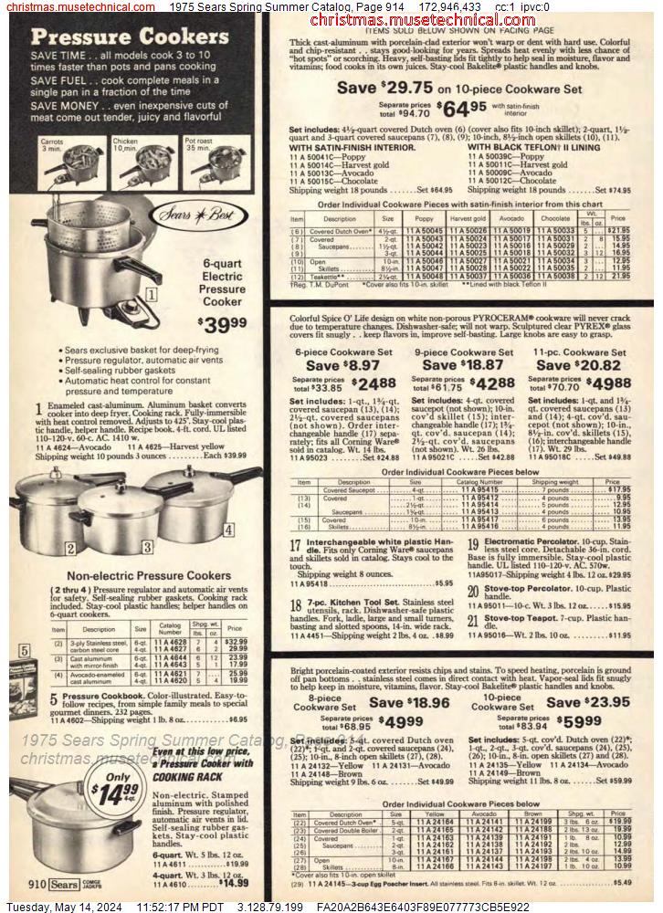 1975 Sears Spring Summer Catalog, Page 914