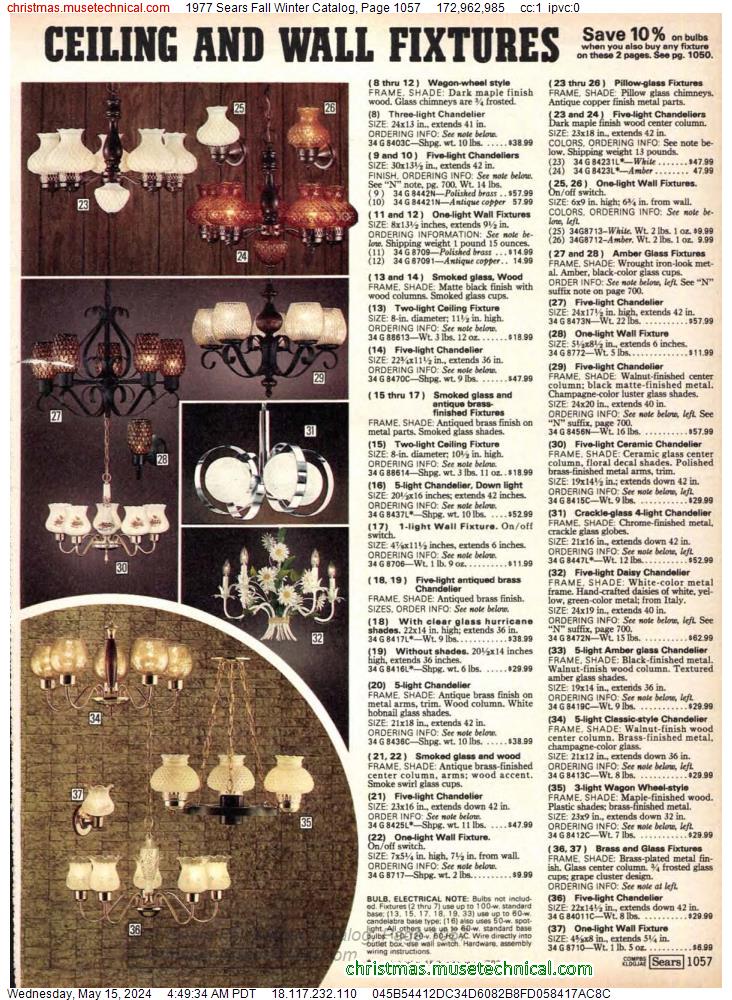 1977 Sears Fall Winter Catalog, Page 1057