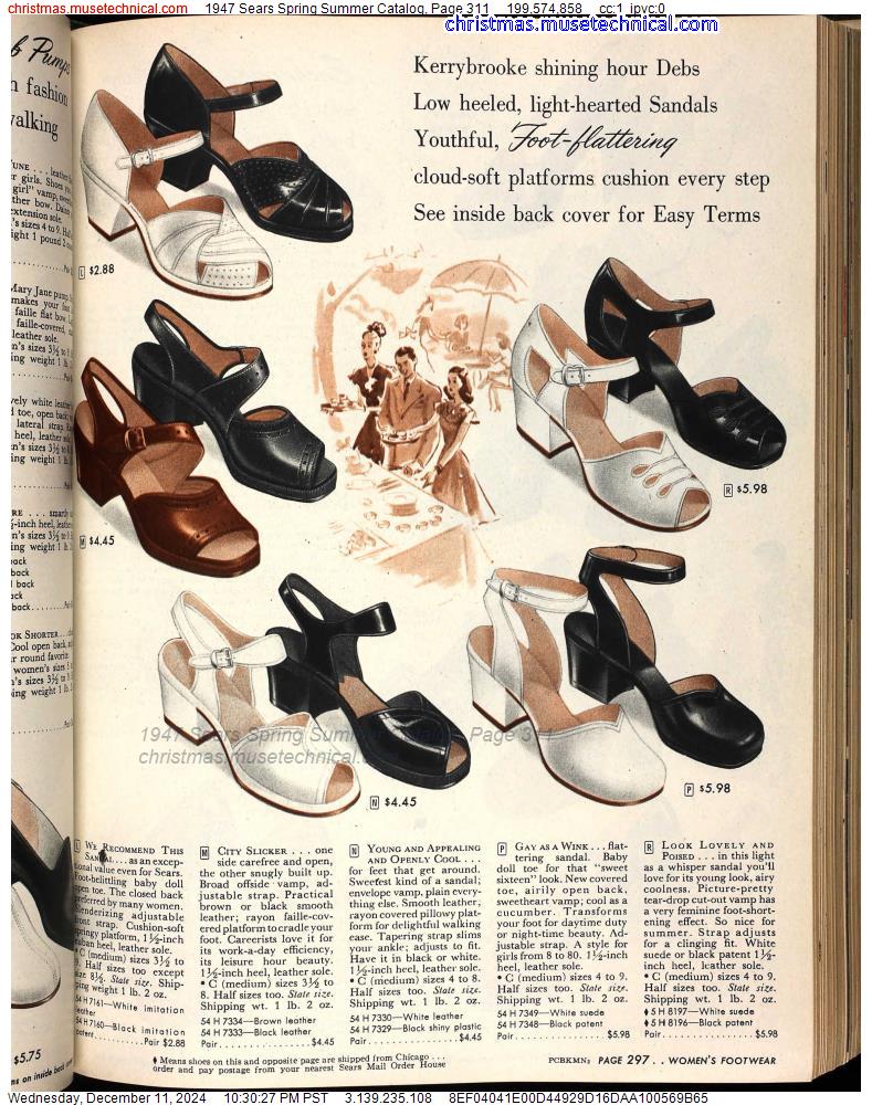 1947 Sears Spring Summer Catalog, Page 311