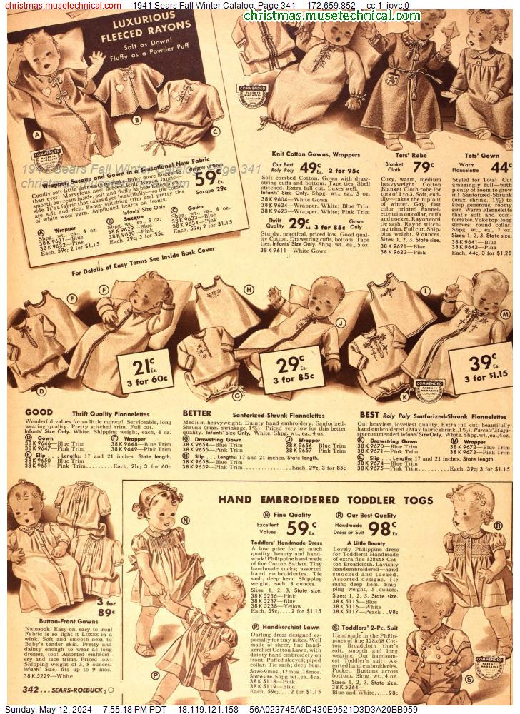 1941 Sears Fall Winter Catalog, Page 341