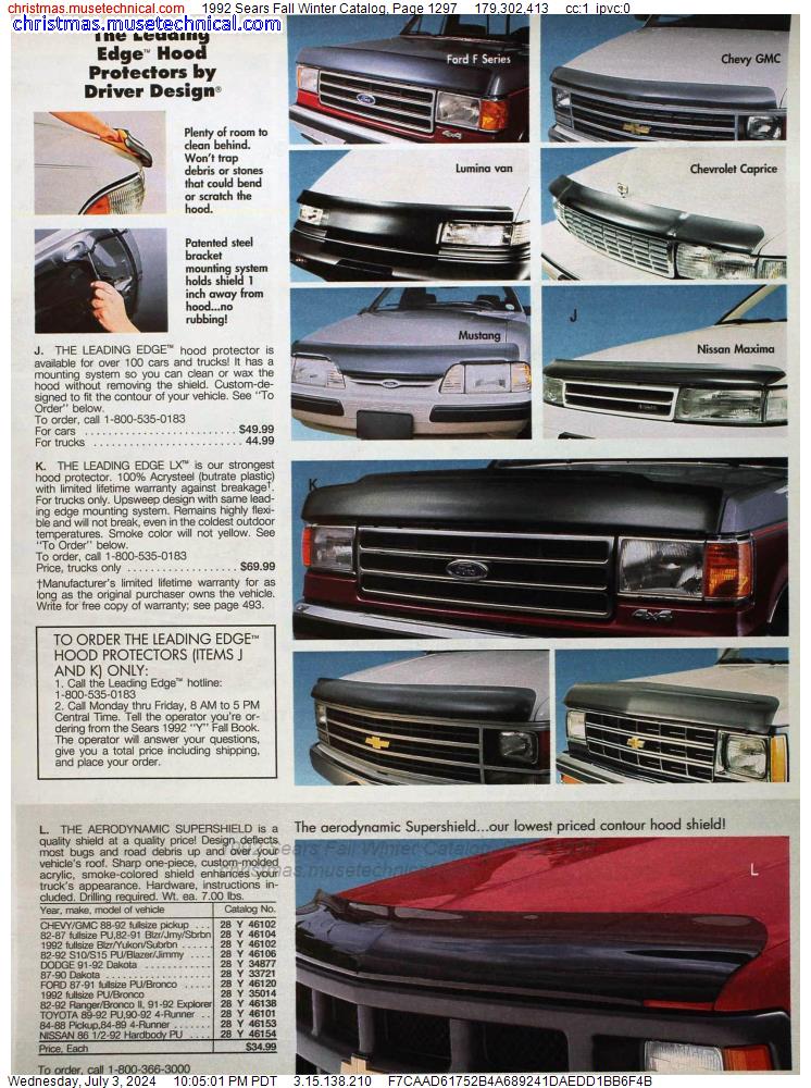 1992 Sears Fall Winter Catalog, Page 1297