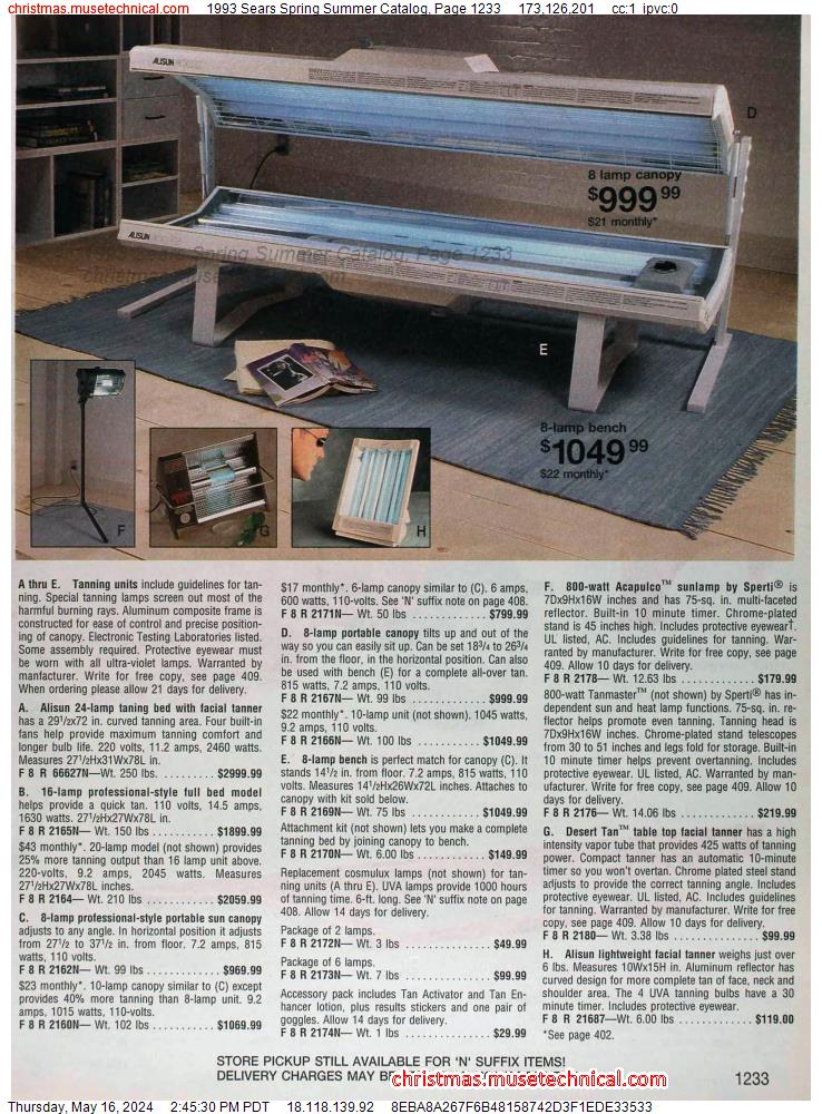 1993 Sears Spring Summer Catalog, Page 1233