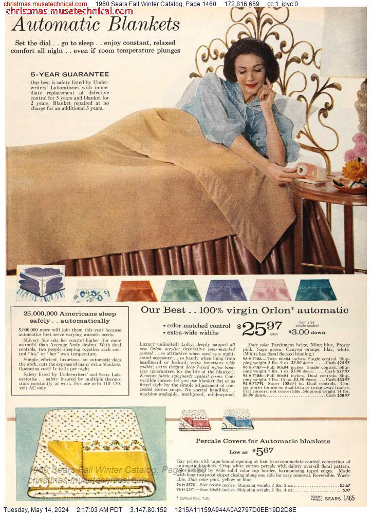 1960 Sears Fall Winter Catalog, Page 1460