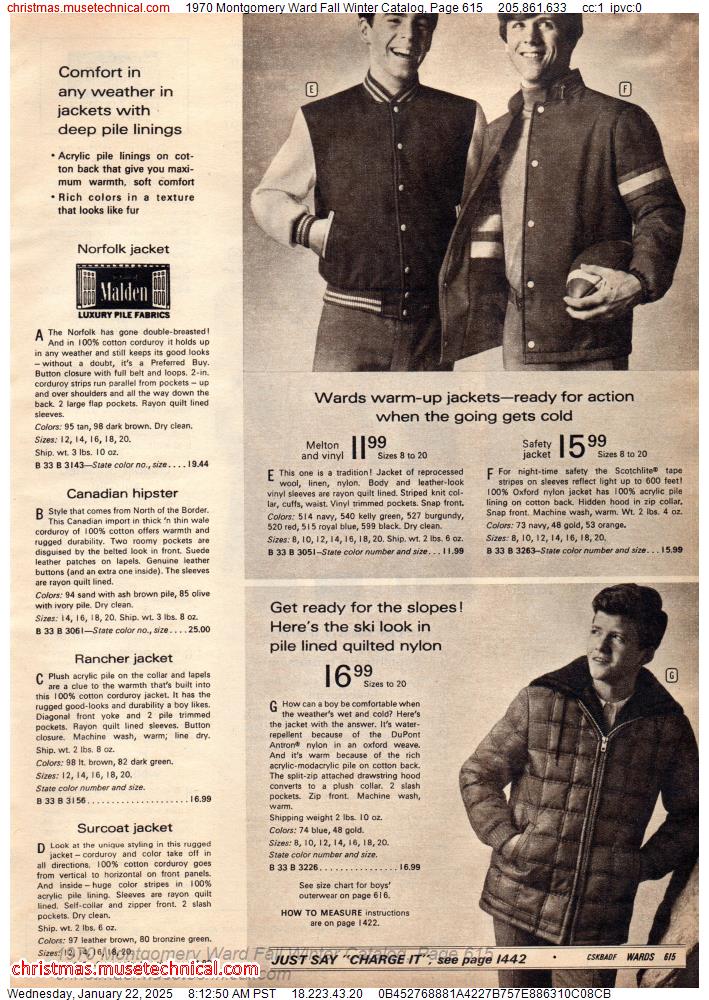 1970 Montgomery Ward Fall Winter Catalog, Page 615