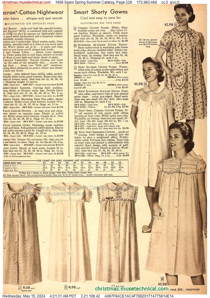 1956 Sears Spring Summer Catalog, Page 228
