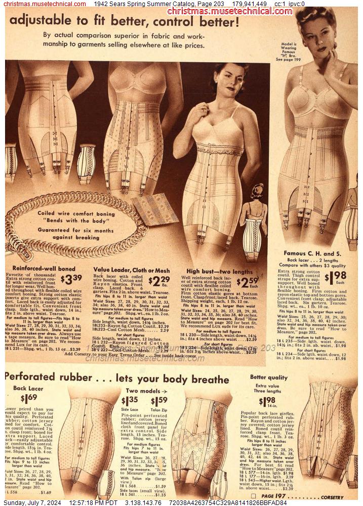 1942 Sears Spring Summer Catalog, Page 203