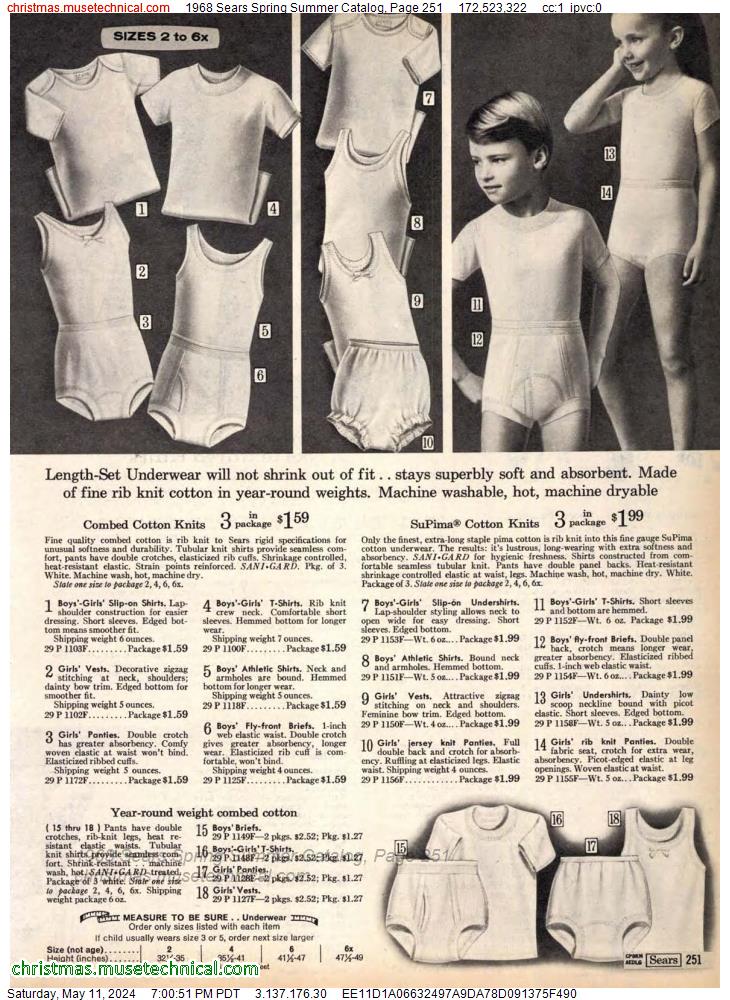 1968 Sears Spring Summer Catalog, Page 251