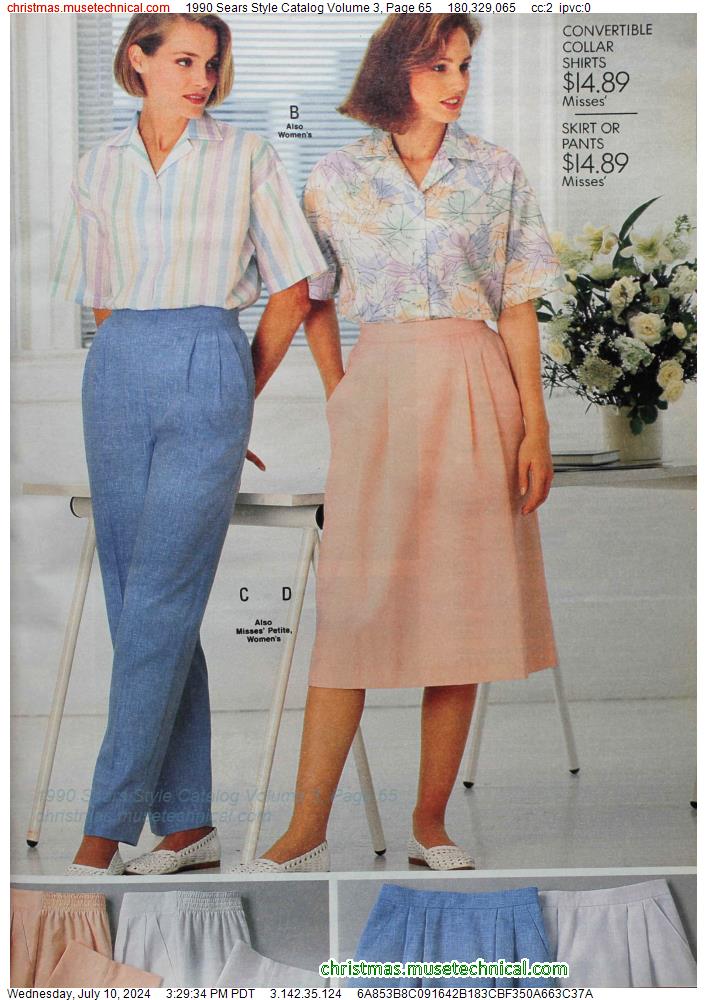 1990 Sears Style Catalog Volume 3, Page 65