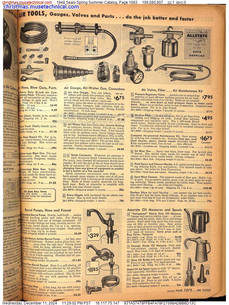 1948 Sears Spring Summer Catalog, Page 1083