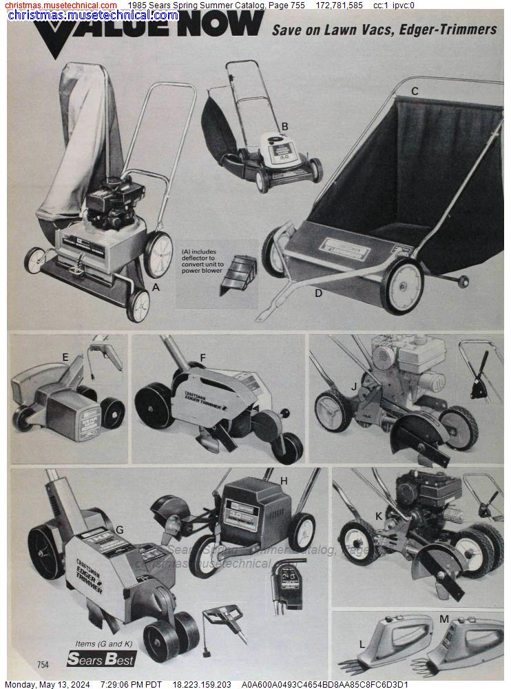 1985 Sears Spring Summer Catalog, Page 755