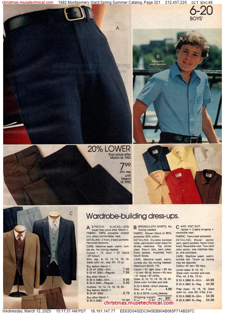 1982 Montgomery Ward Spring Summer Catalog, Page 321