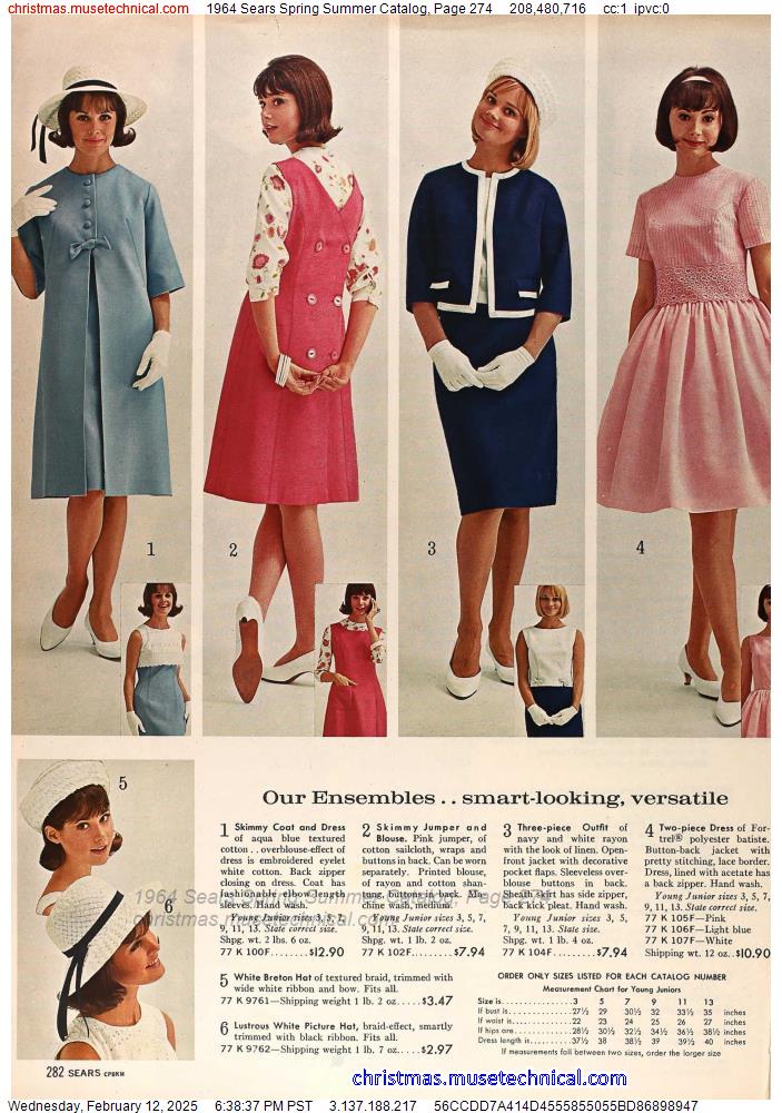 1964 Sears Spring Summer Catalog, Page 274