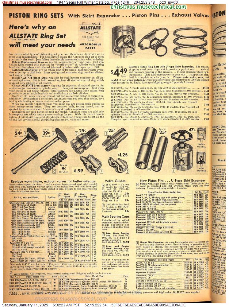 1947 Sears Fall Winter Catalog, Page 1246