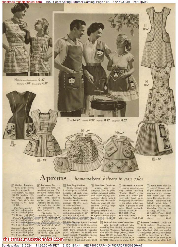 1959 Sears Spring Summer Catalog, Page 142