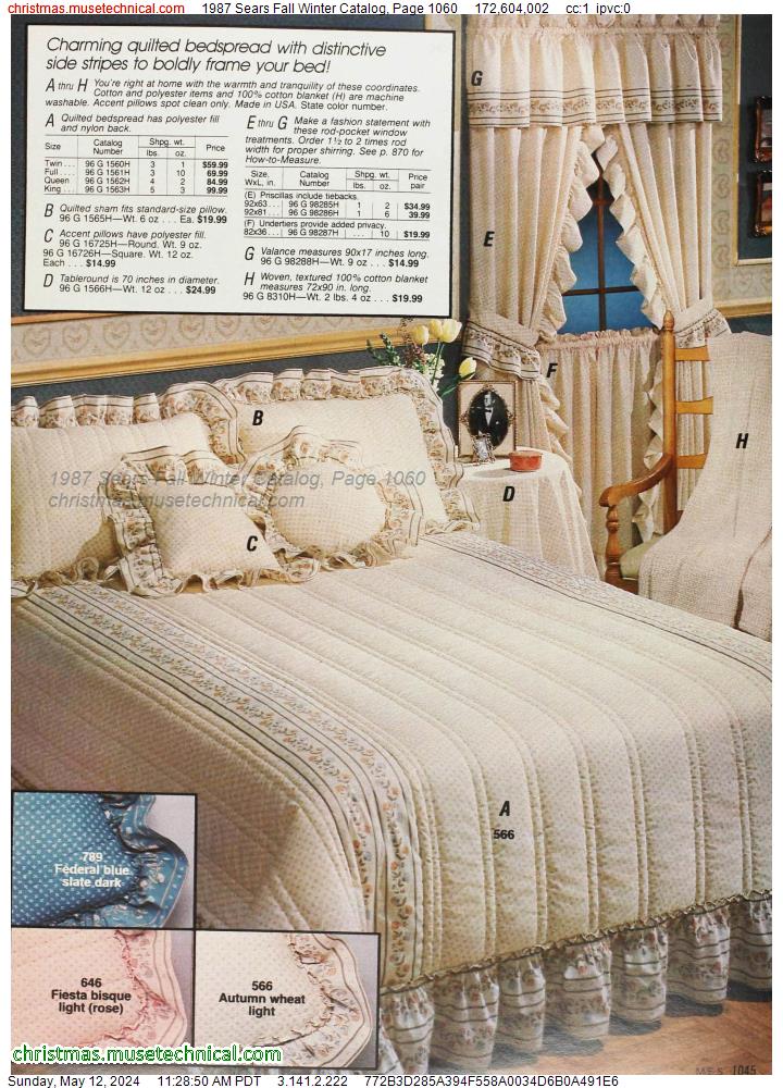 1987 Sears Fall Winter Catalog, Page 1060