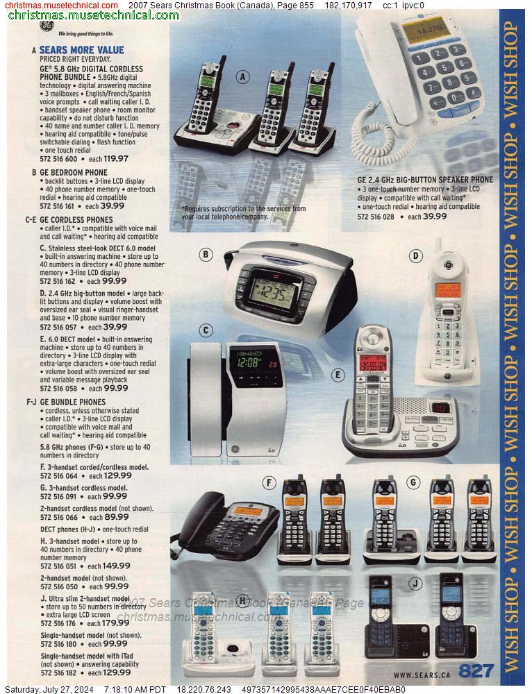 2007 Sears Christmas Book (Canada), Page 855