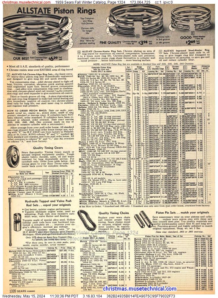 1959 Sears Fall Winter Catalog, Page 1324