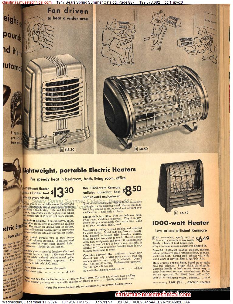 1947 Sears Spring Summer Catalog, Page 887