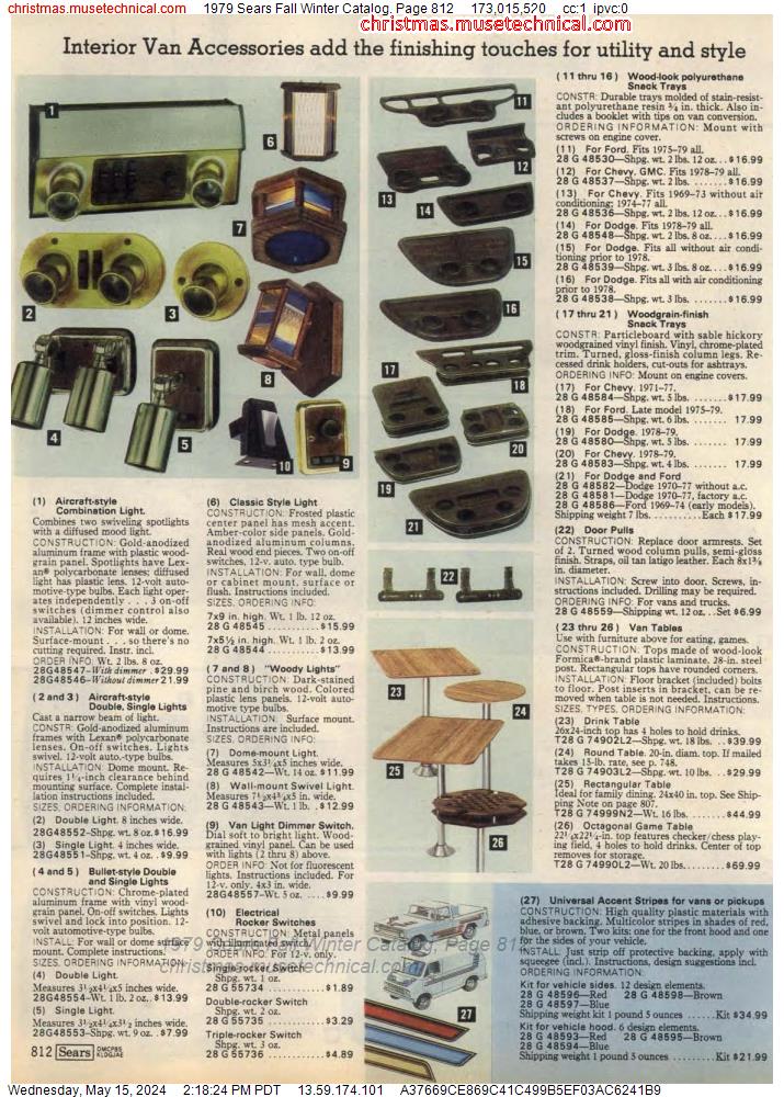 1979 Sears Fall Winter Catalog, Page 812