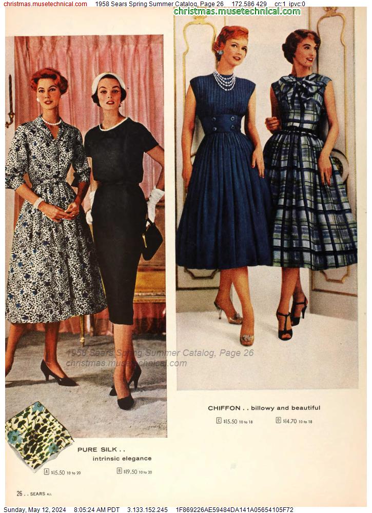 1958 Sears Spring Summer Catalog, Page 26