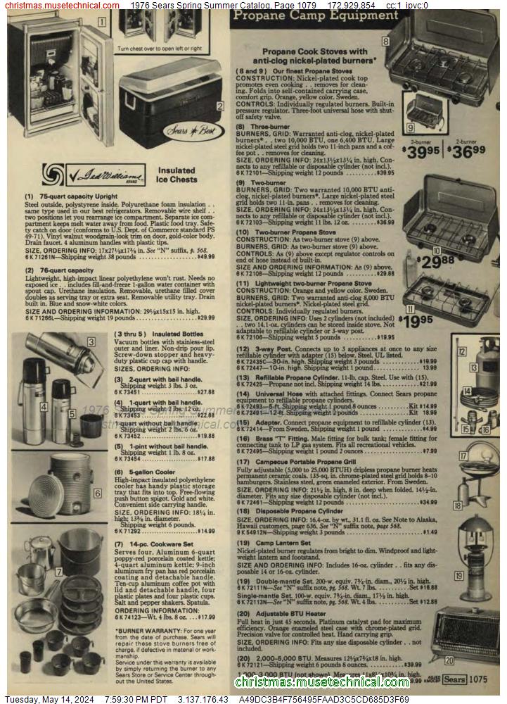 1976 Sears Spring Summer Catalog, Page 1079