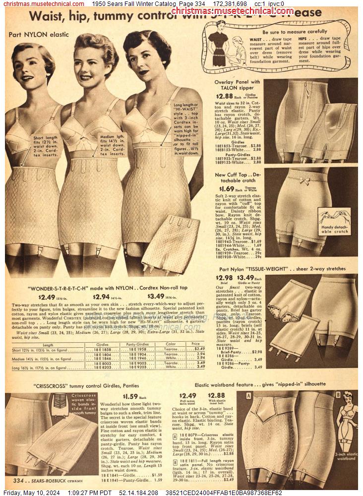 1950 Sears Fall Winter Catalog, Page 334