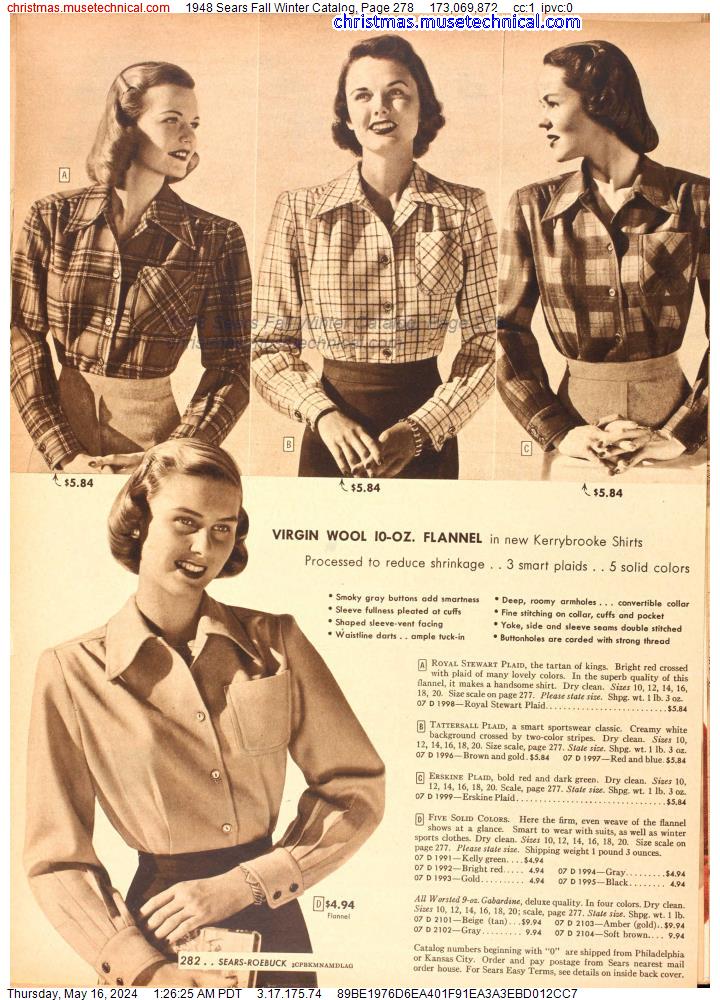 1948 Sears Fall Winter Catalog, Page 278