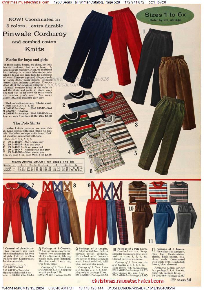 1963 Sears Fall Winter Catalog, Page 528