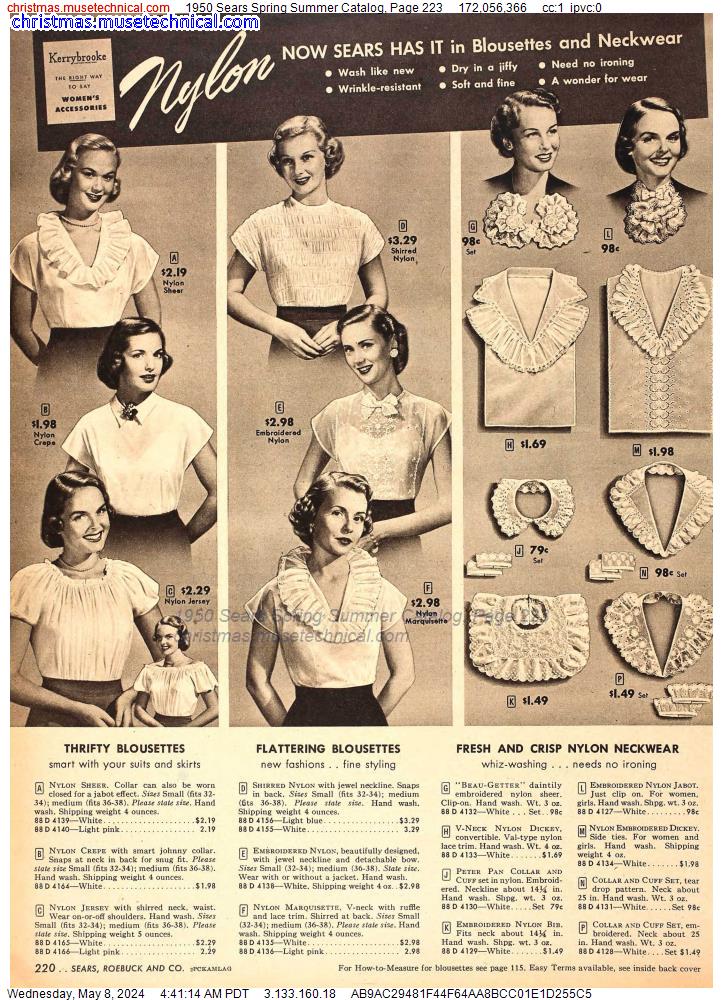 1950 Sears Spring Summer Catalog, Page 223