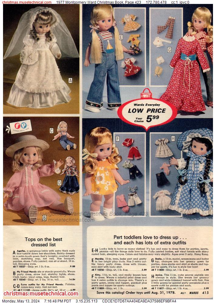 1977 Montgomery Ward Christmas Book, Page 423