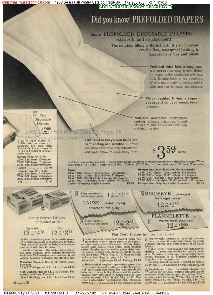 1968 Sears Fall Winter Catalog, Page 86