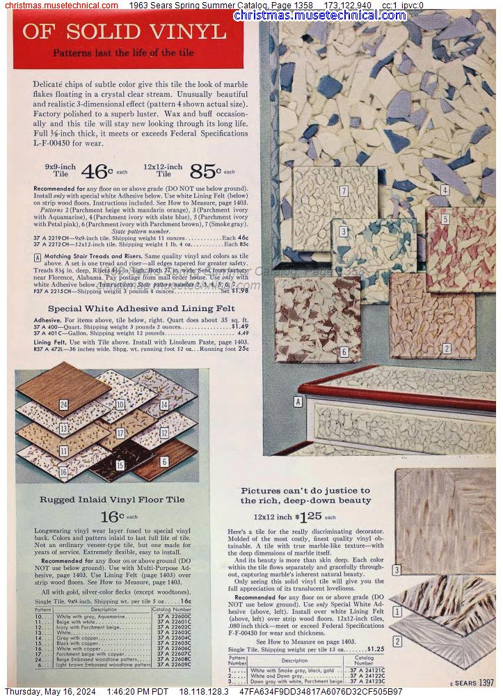 1963 Sears Spring Summer Catalog, Page 1358