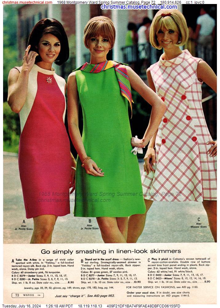 1968 Montgomery Ward Spring Summer Catalog, Page 72