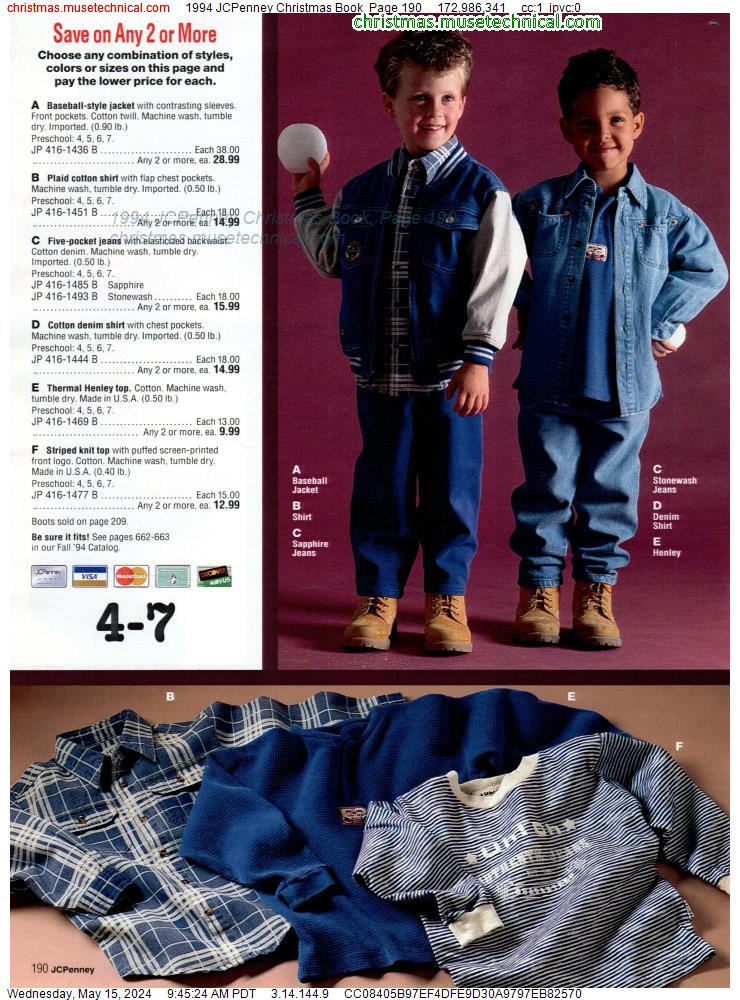1994 JCPenney Christmas Book, Page 190