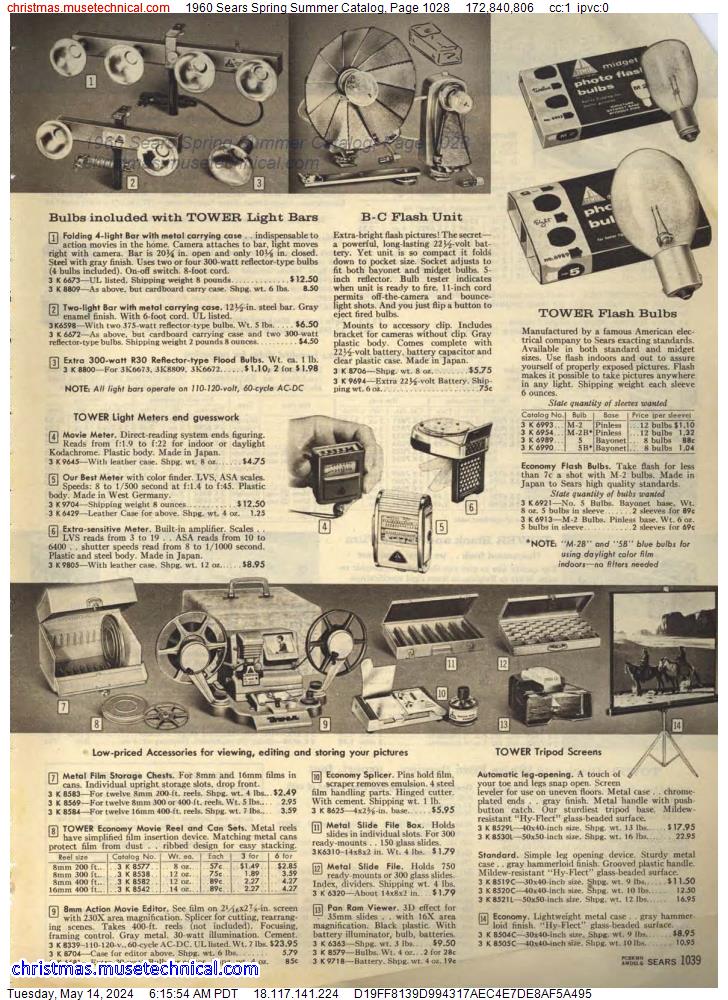 1960 Sears Spring Summer Catalog, Page 1028