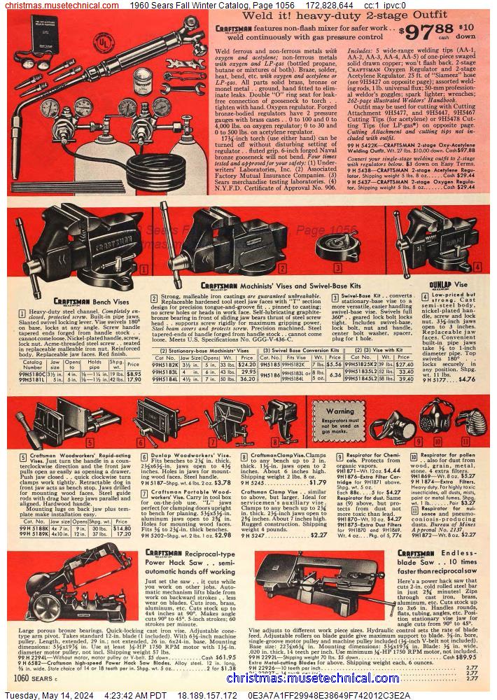 1960 Sears Fall Winter Catalog, Page 1056