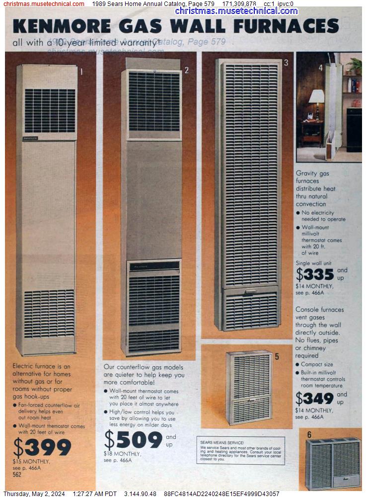 1989 Sears Home Annual Catalog, Page 579