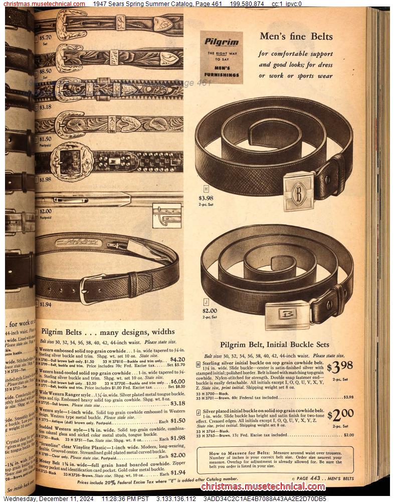 1947 Sears Spring Summer Catalog, Page 461