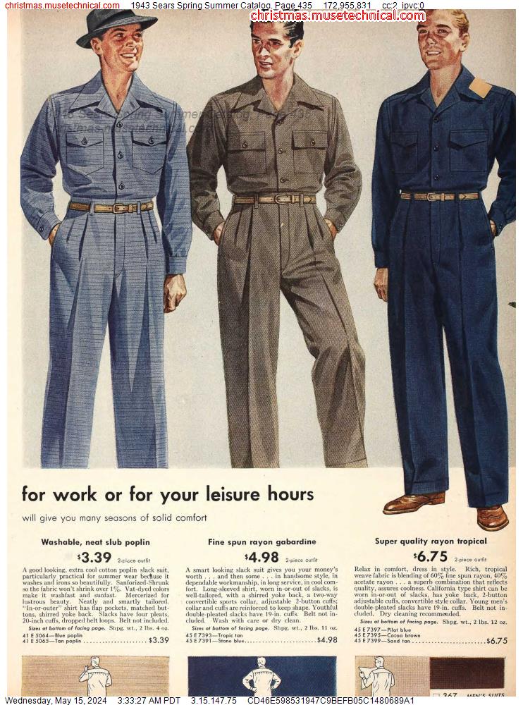 1943 Sears Spring Summer Catalog, Page 435