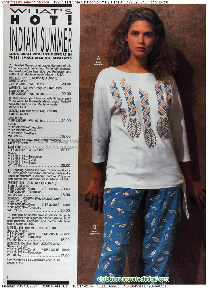 1990 Sears Style Catalog Volume 2, Page 4
