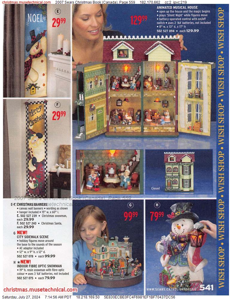 2007 Sears Christmas Book (Canada), Page 559