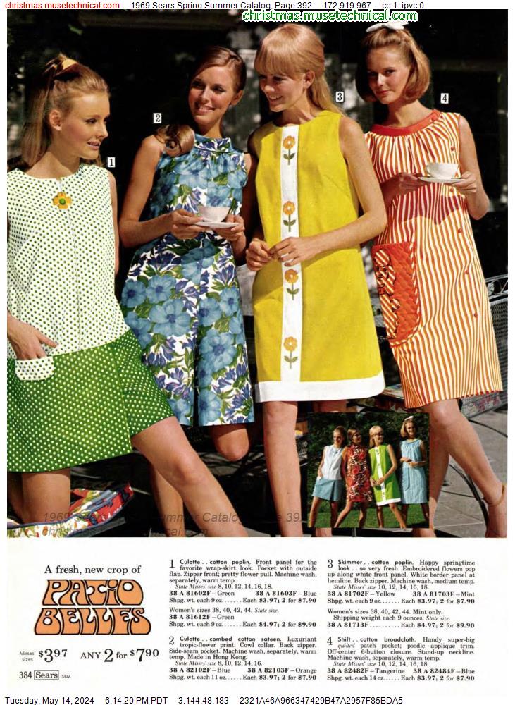 1969 Sears Spring Summer Catalog, Page 392