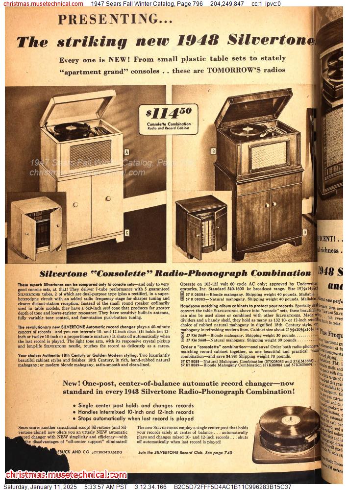 1947 Sears Fall Winter Catalog, Page 796