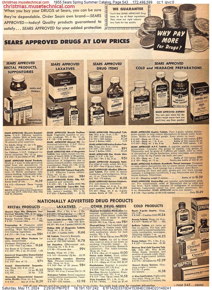 1955 Sears Spring Summer Catalog, Page 543