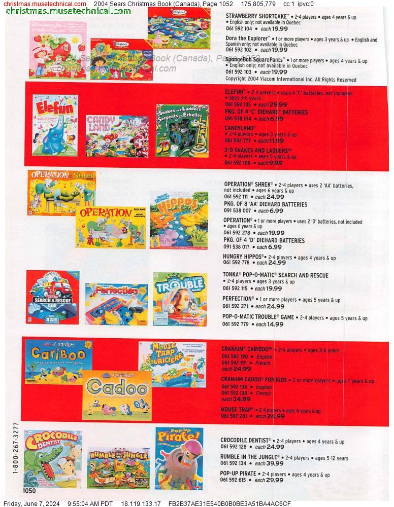 2004 Sears Christmas Book (Canada), Page 1052