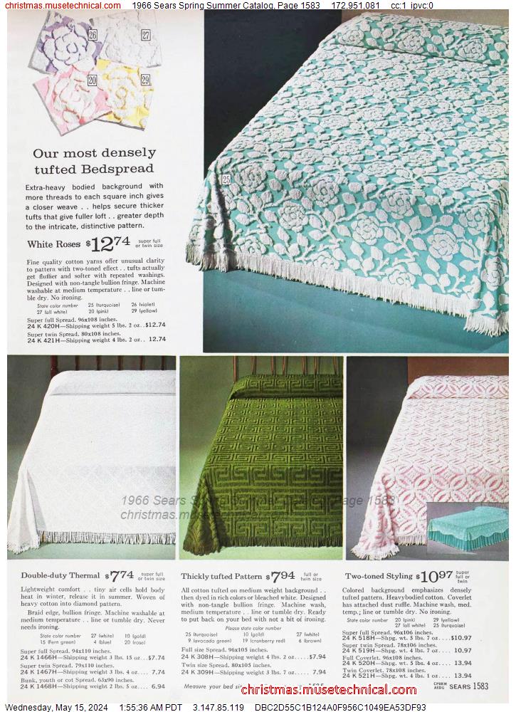 1966 Sears Spring Summer Catalog, Page 1583