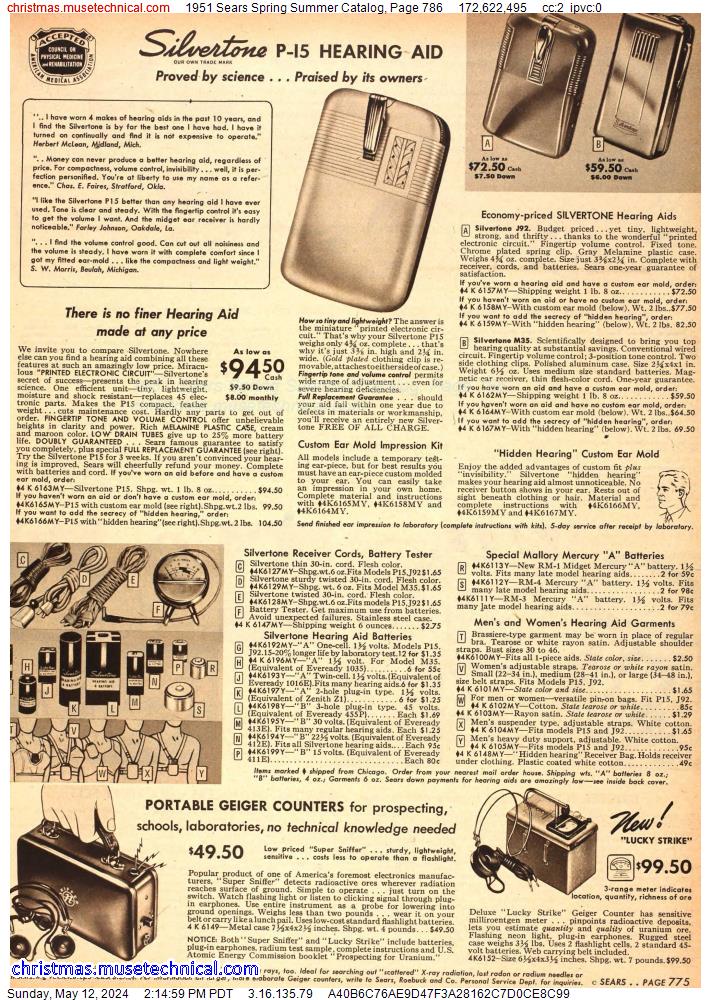1951 Sears Spring Summer Catalog, Page 786