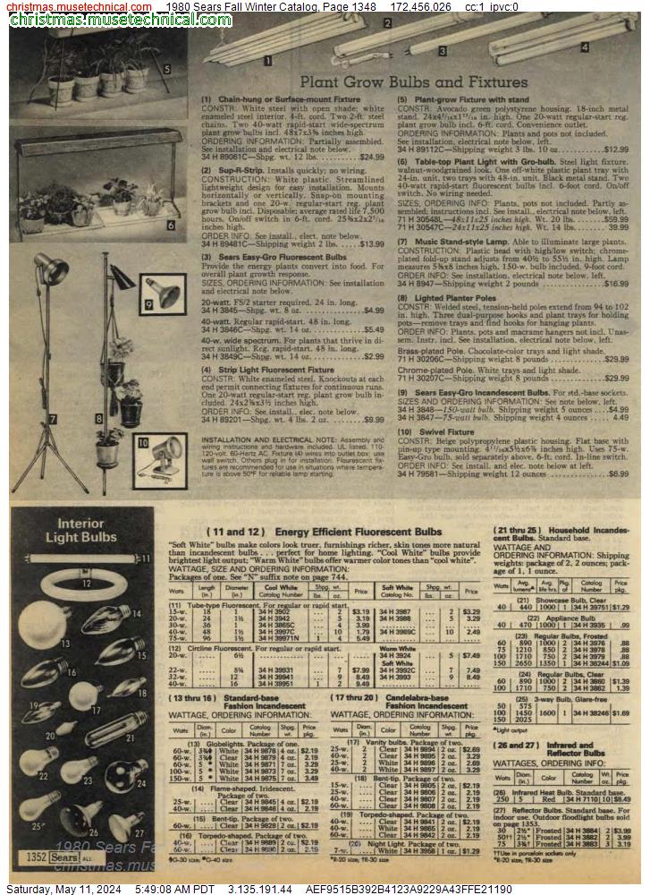 1980 Sears Fall Winter Catalog, Page 1348