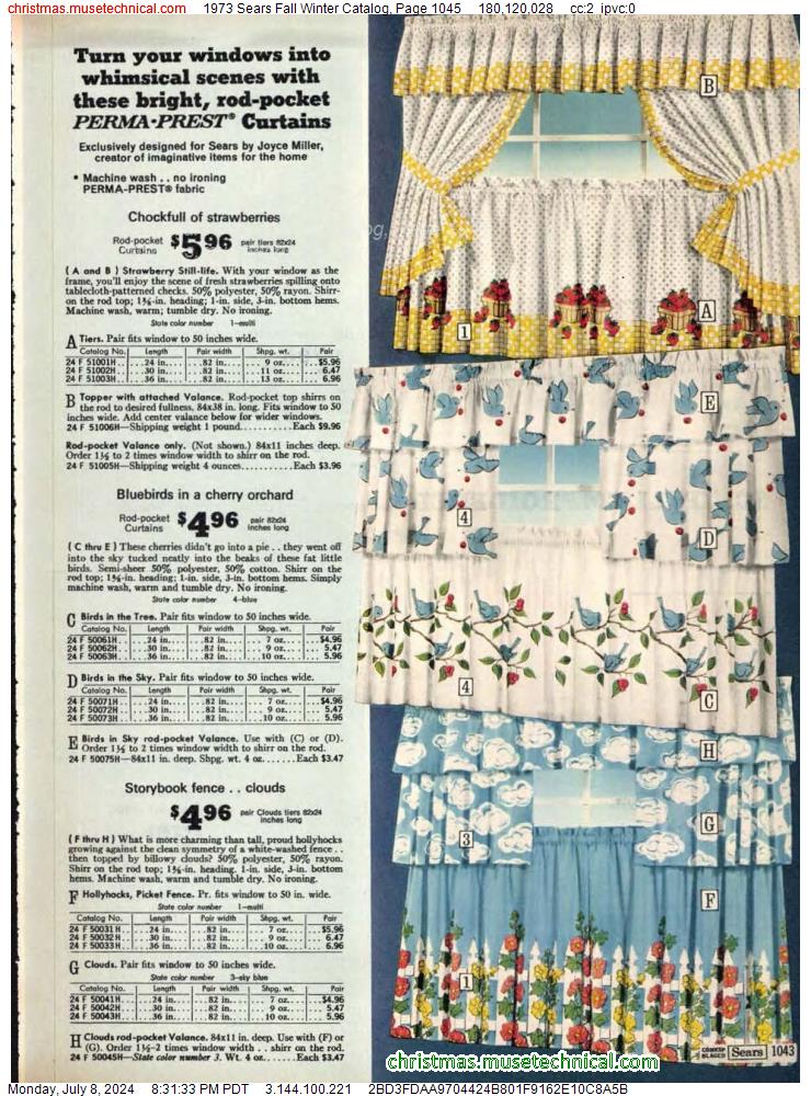 1973 Sears Fall Winter Catalog, Page 1045