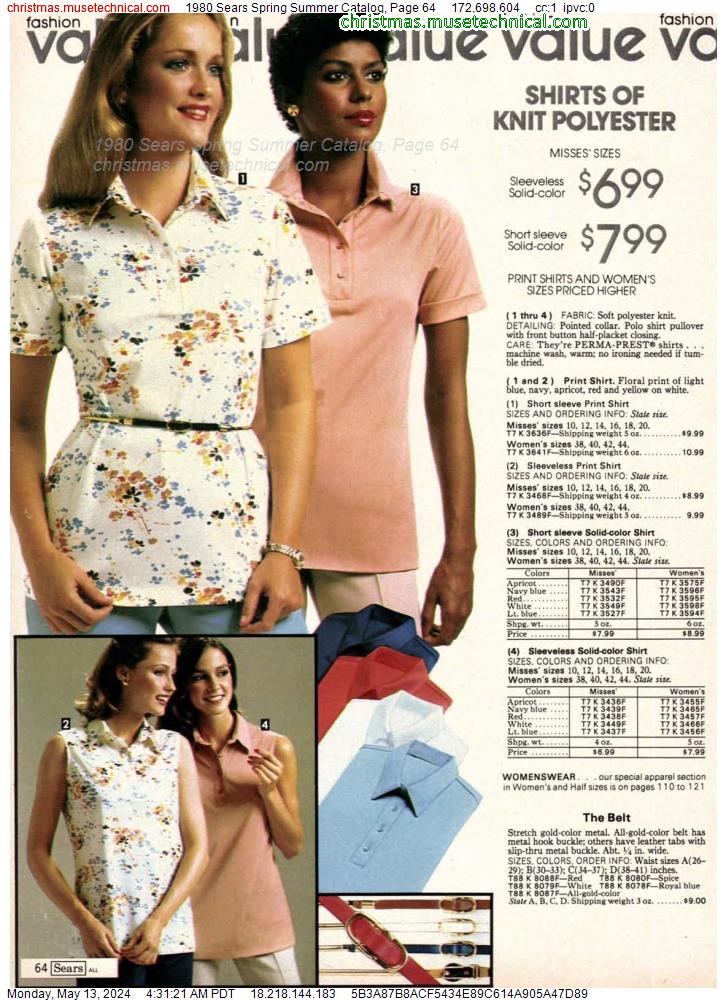 1980 Sears Spring Summer Catalog, Page 64